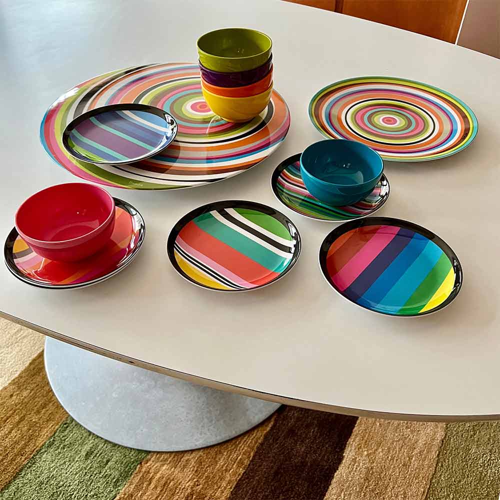 Set de 6 Petites Assiettes Apéritives - Rayures