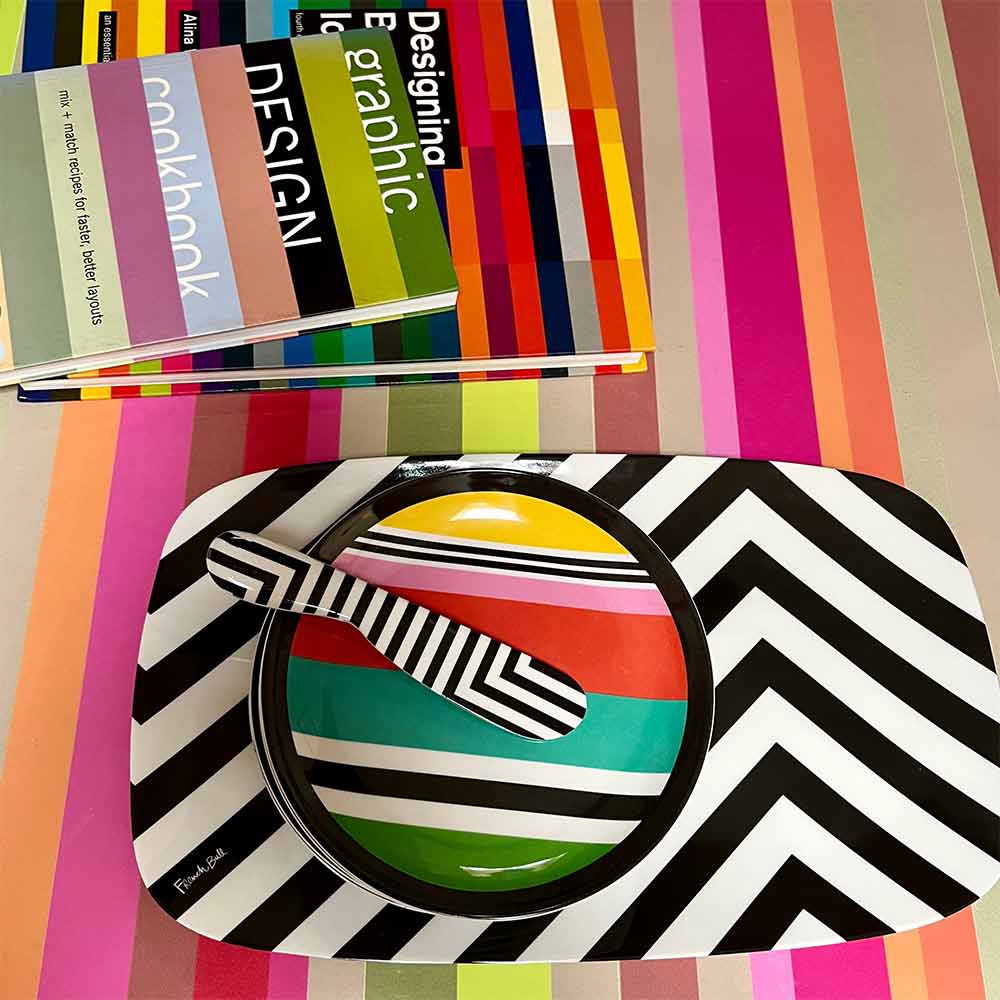 Set de 6 Petites Assiettes Apéritives - Rayures