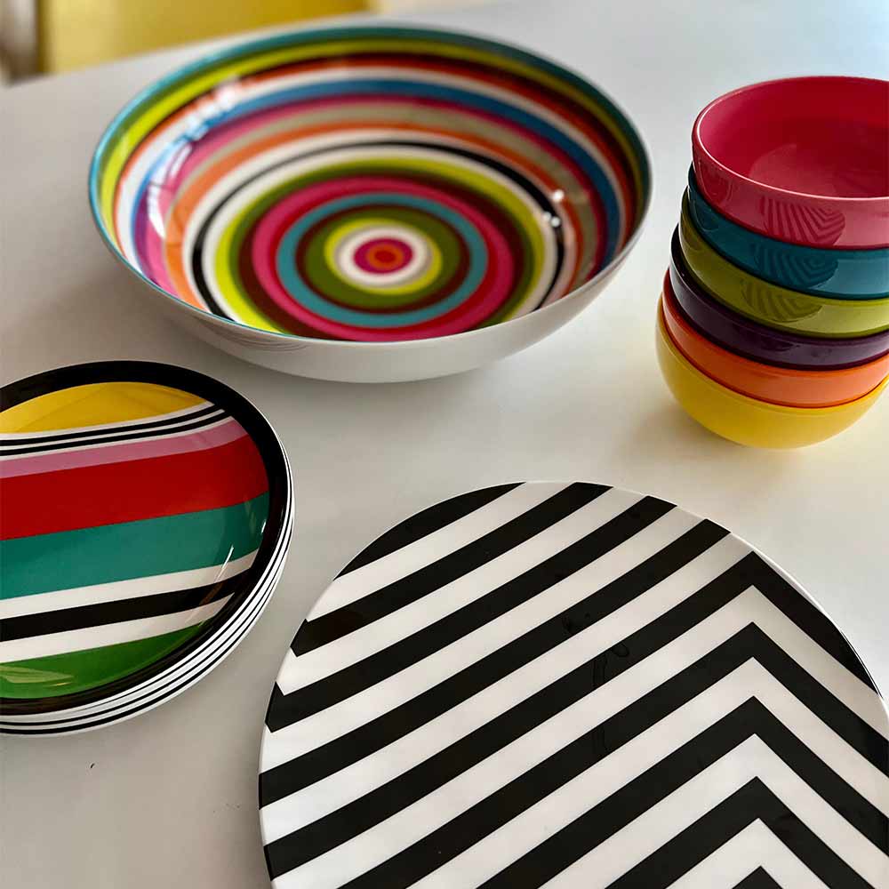 Set de 6 Petites Assiettes Apéritives - Rayures
