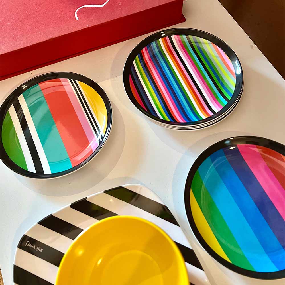 Set de 6 Petites Assiettes Apéritives - Rayures