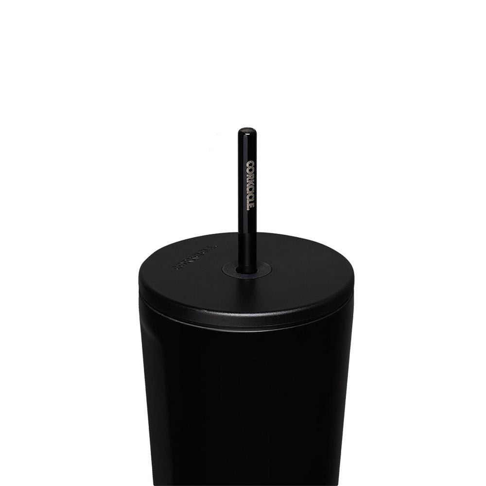 Tasse Froide Avec Paille 710ml Noir Mat