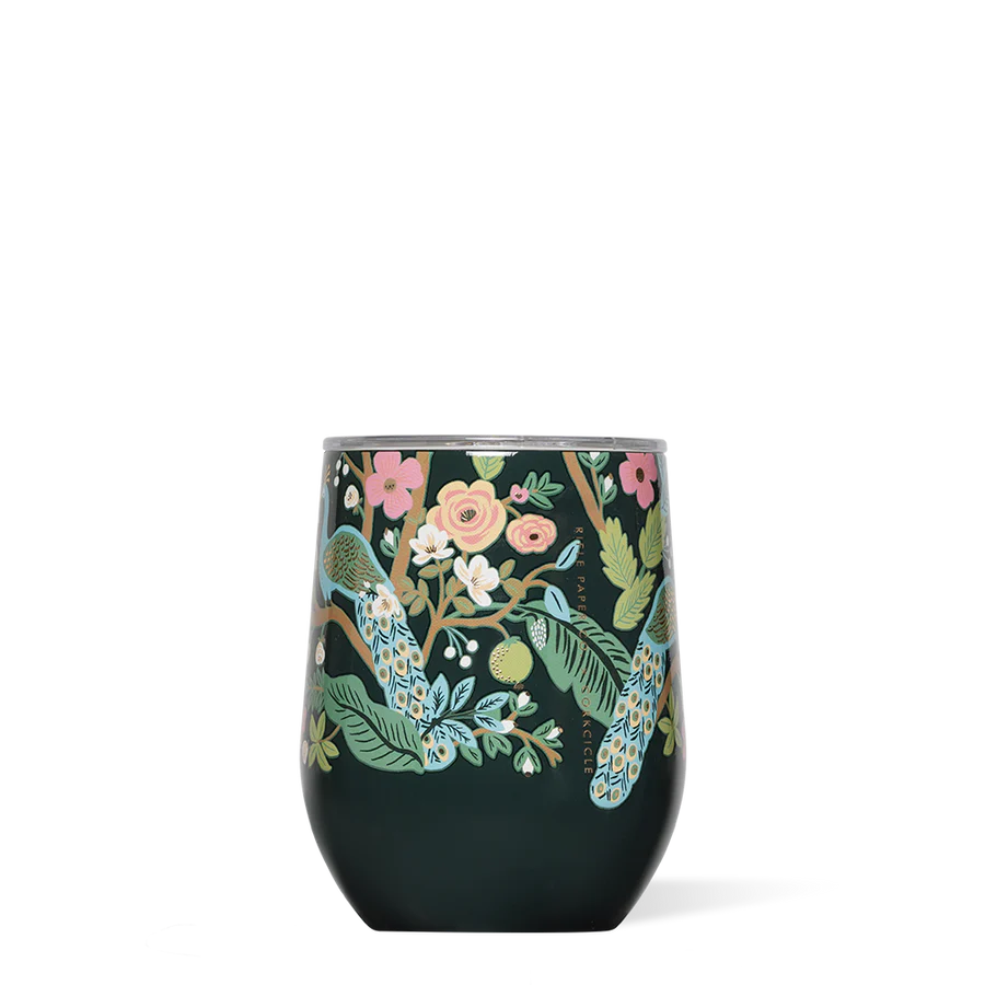 Stemless -350ML Rifle Paper - Peacock Blue