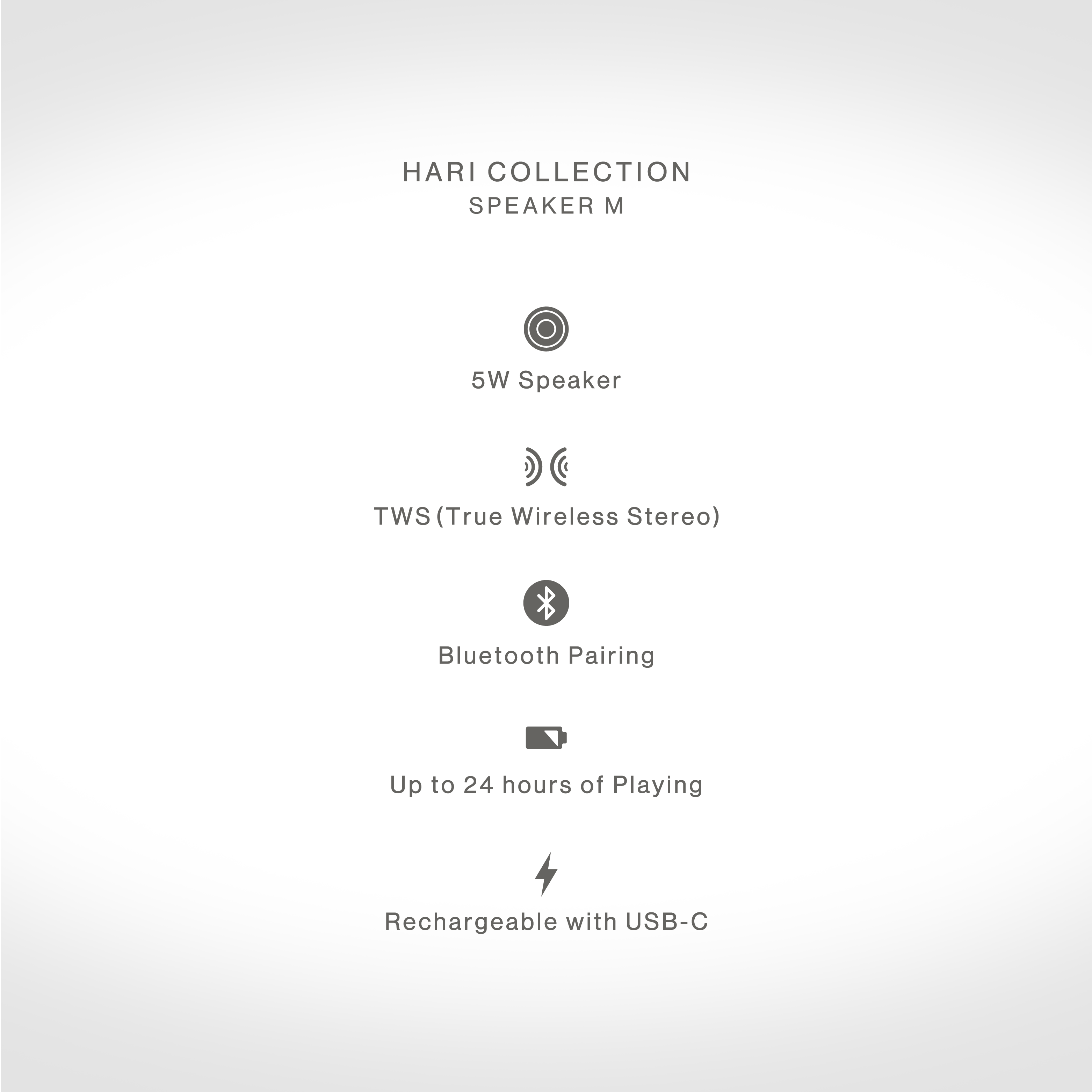 Hari Speaker M Graphitgrau - Wellen