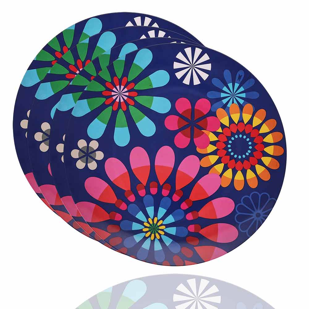 Set of 4 Large Plates - Festival