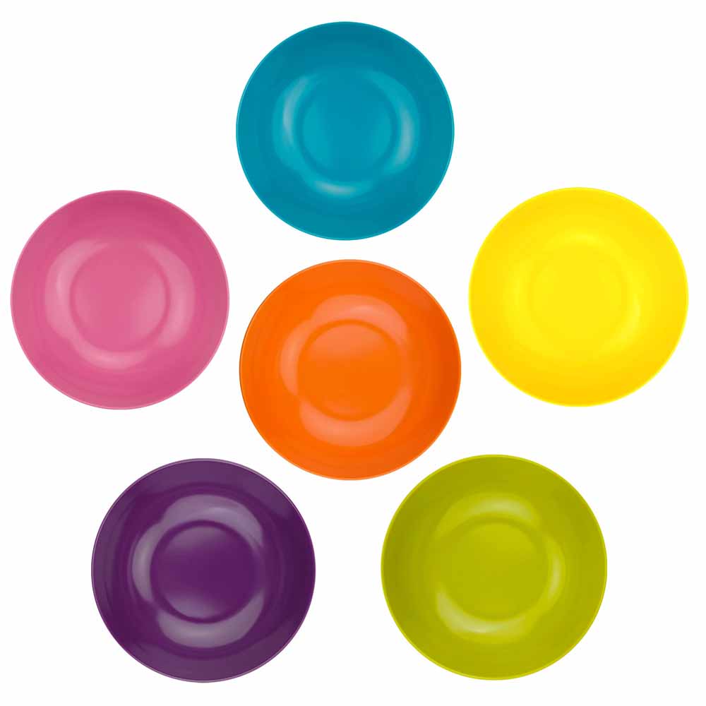 Set of 6 Low Bowls - Colorful