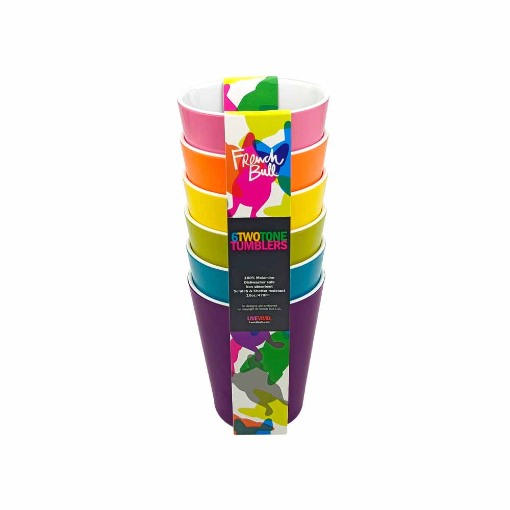 Set of 6 Tumbler Cups - Colorful