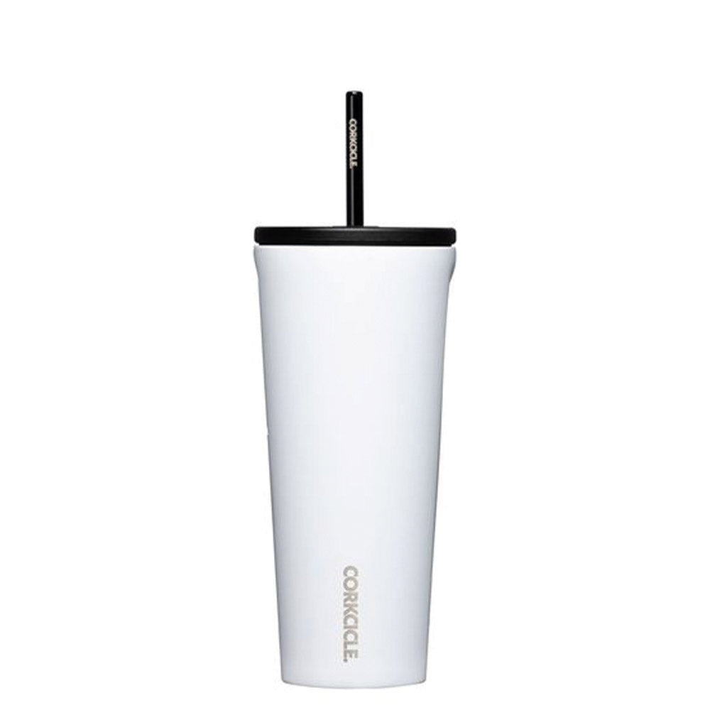 Cold Cup With Straw 710ml White