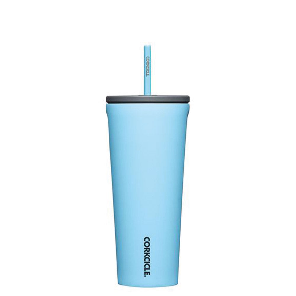 Cold Cup With Straw 710ml Light Blue