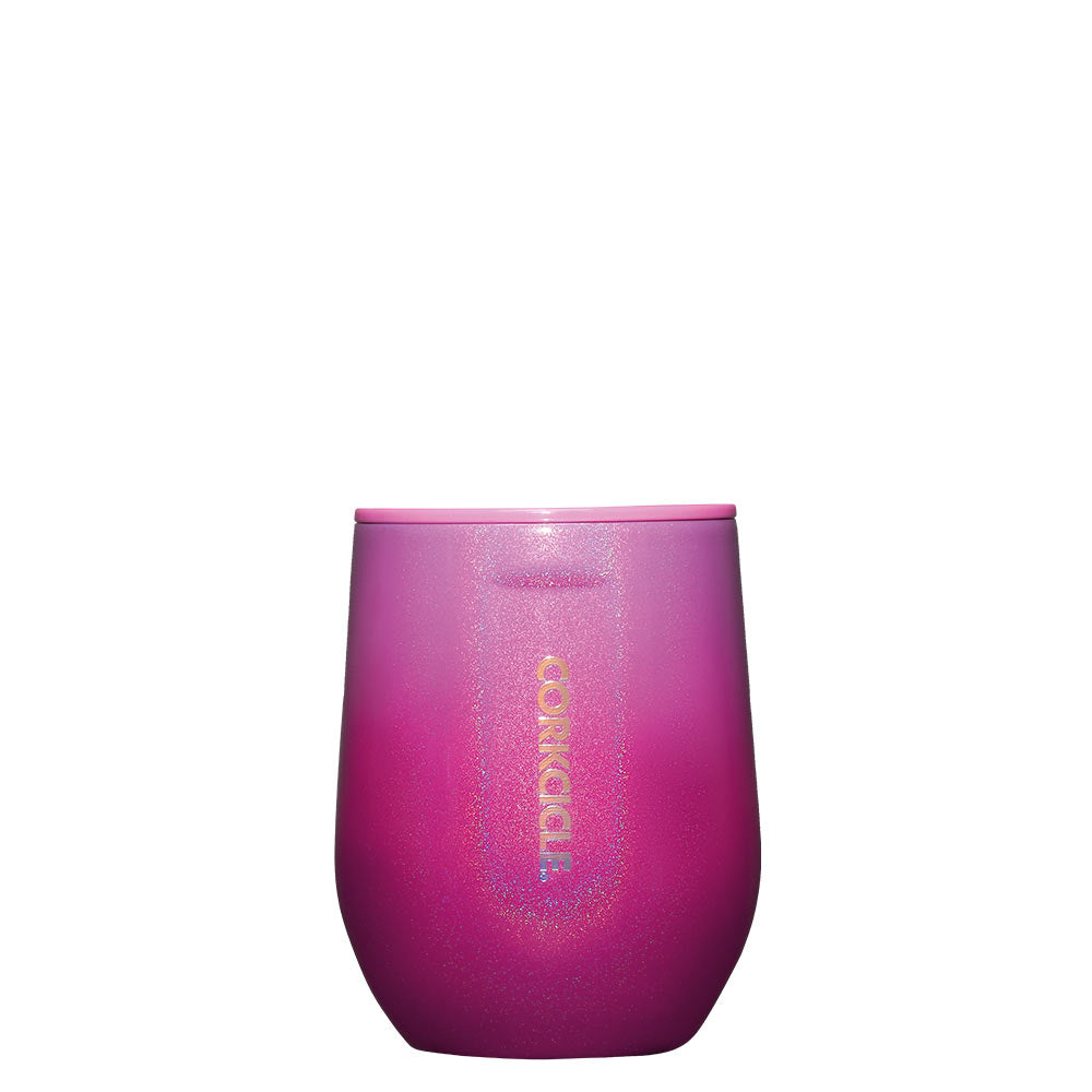 Stemless Cup 350ml Glittery Pink Ombre