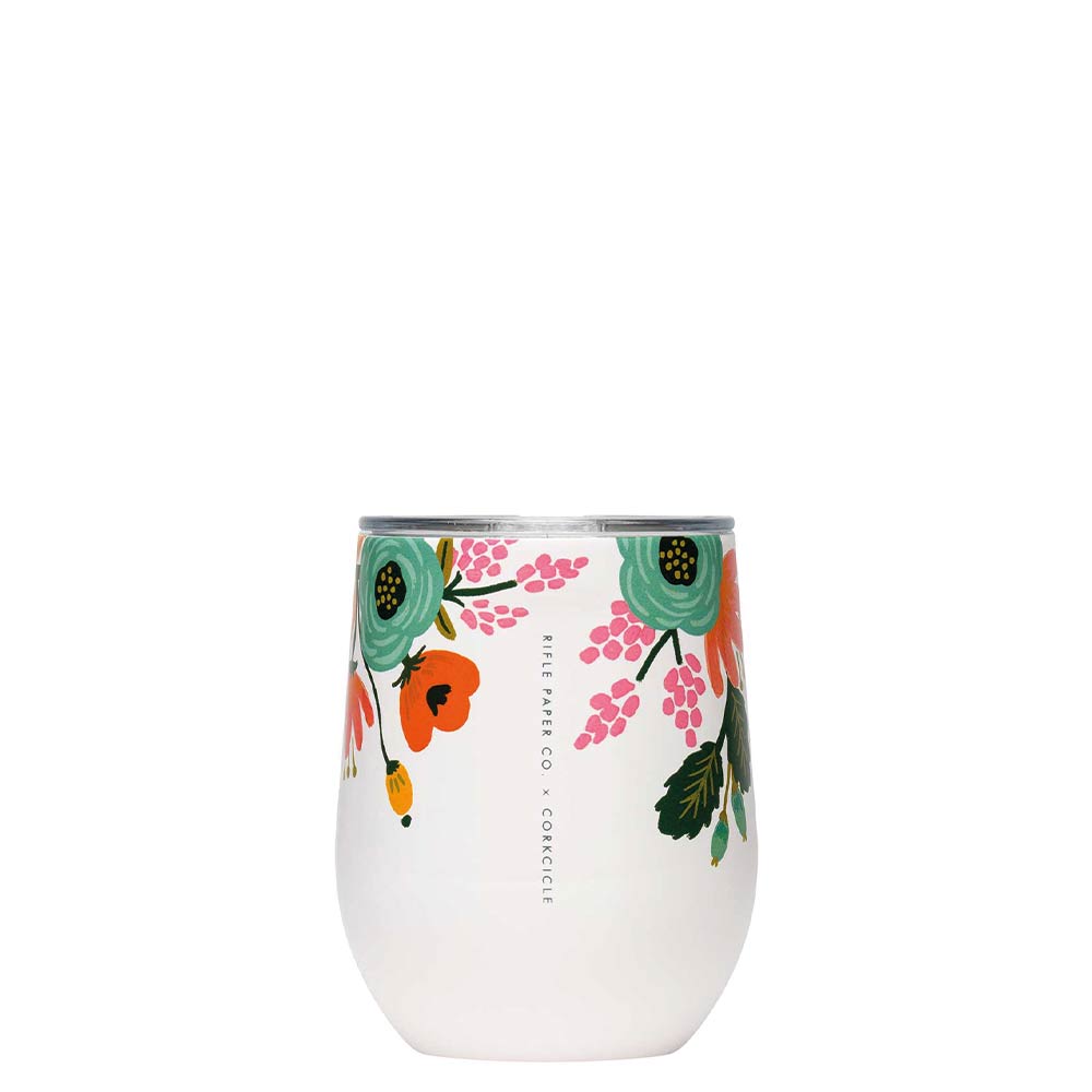 Stemless Cup 350ml Creme Floral