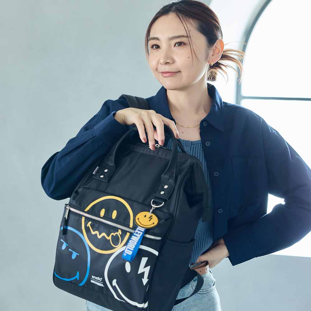 KUCHIGANE BACKPACK (R) SMILEY NAVY 006