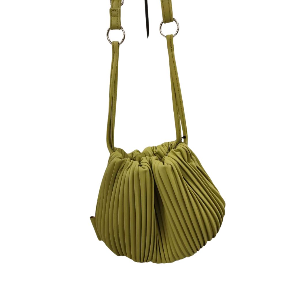 Shoulder Bag Mini Pleats Lime Green 0201