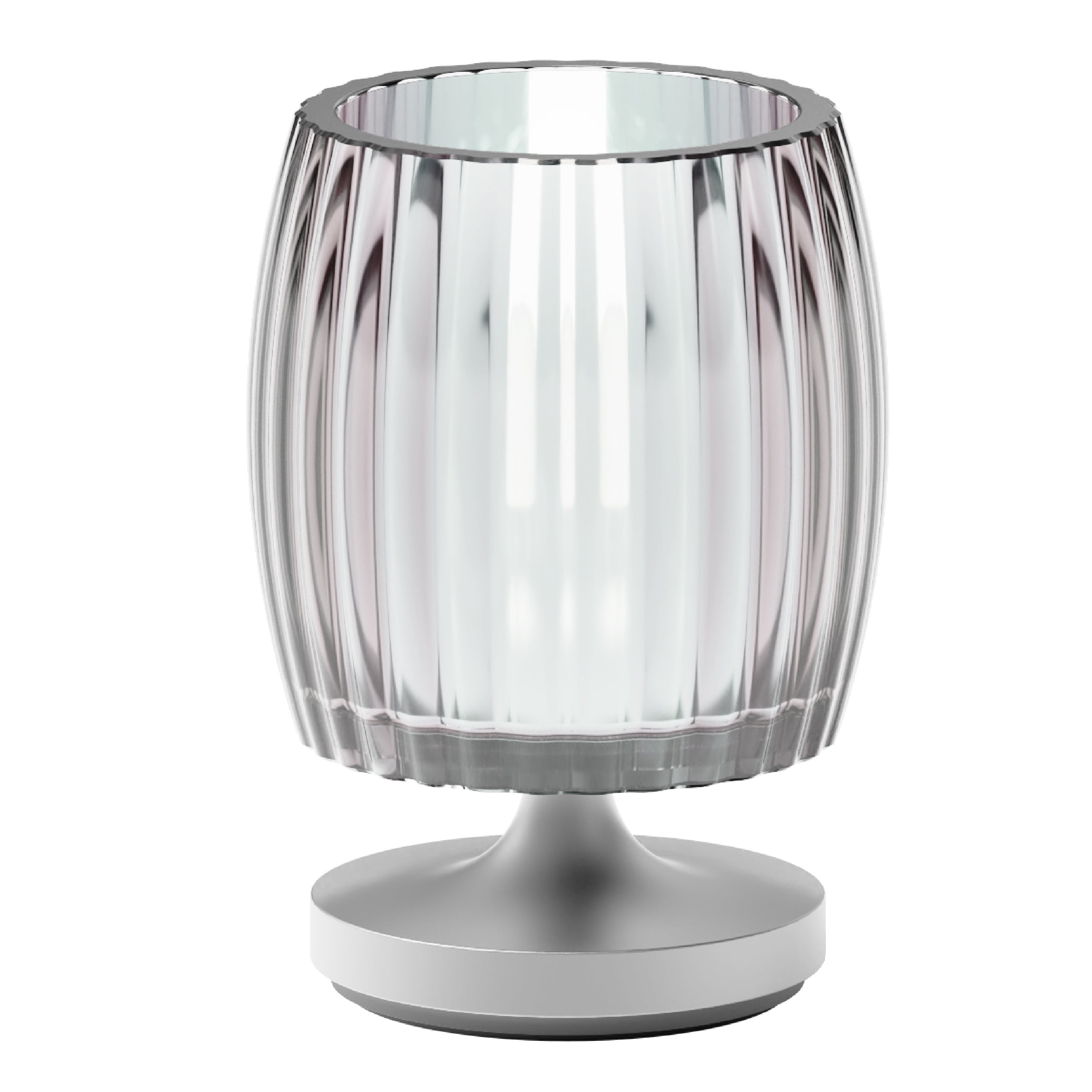 Hari Lamp M  Silver White - Waves