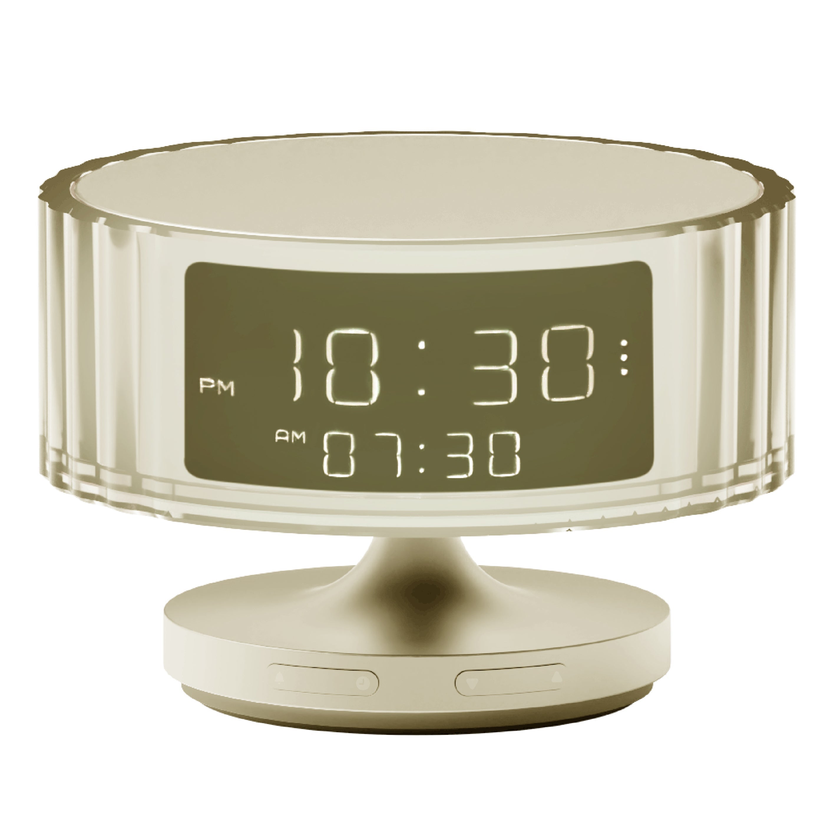 Hari LED Alarm Clock  Light Gold - Waves