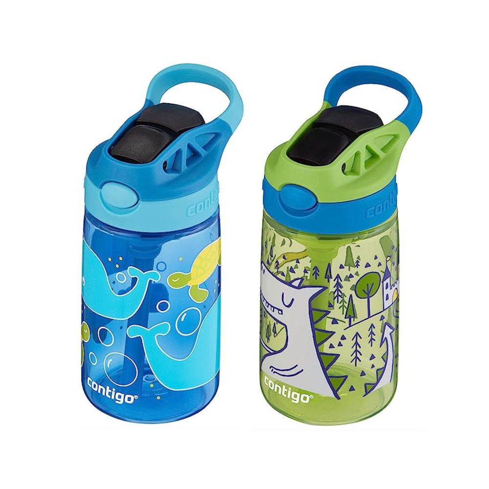 Pair CLEANABLE Kids Bottles Dragon Whale 420 ml