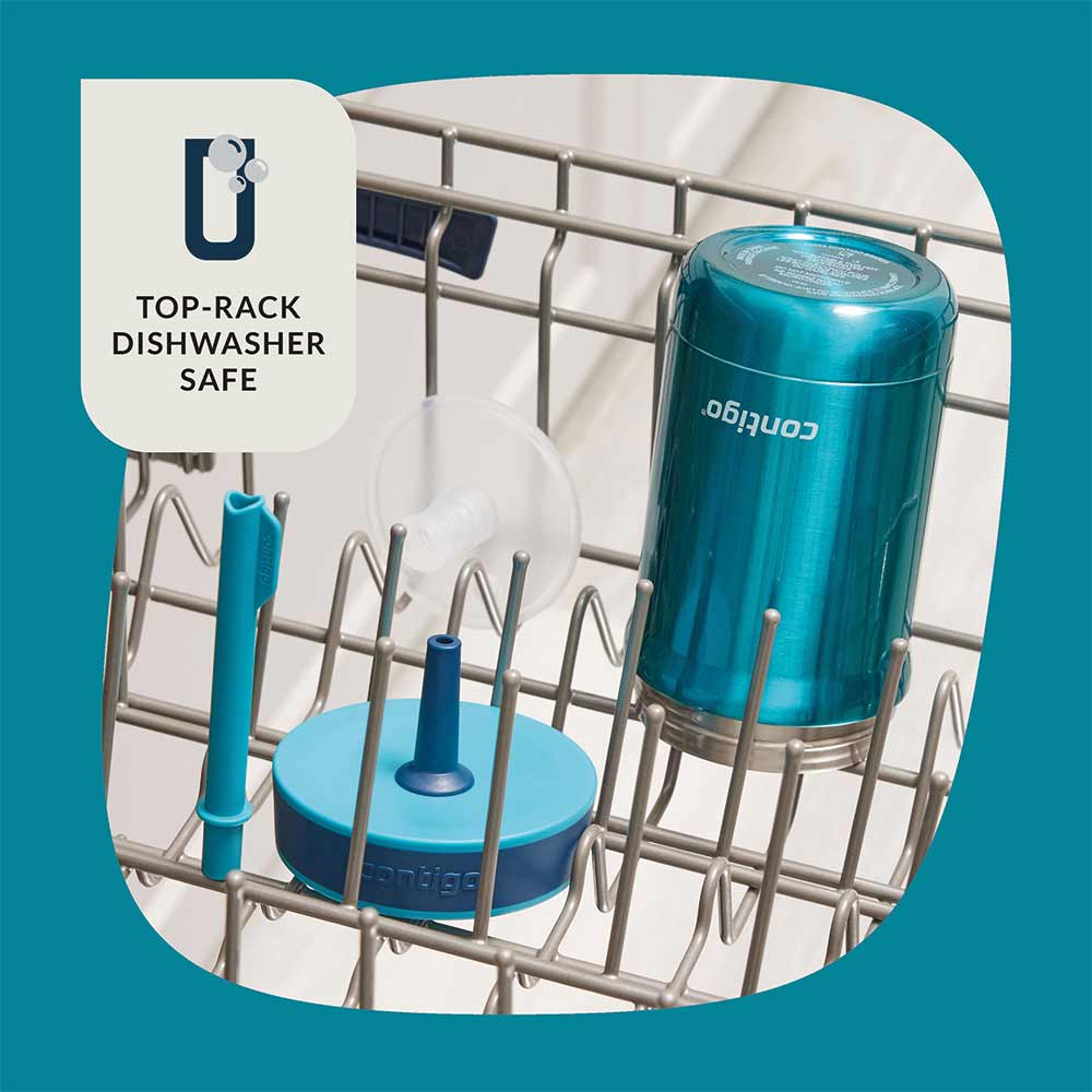 LEIGHTON Metal Straw Cup Blue 350 ml