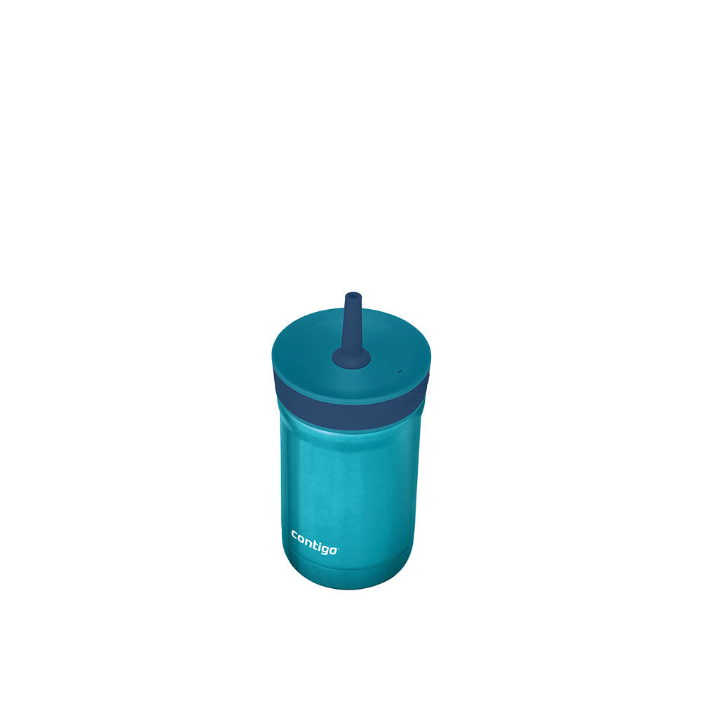 LEIGHTON Metal Straw Cup Blue 350 ml